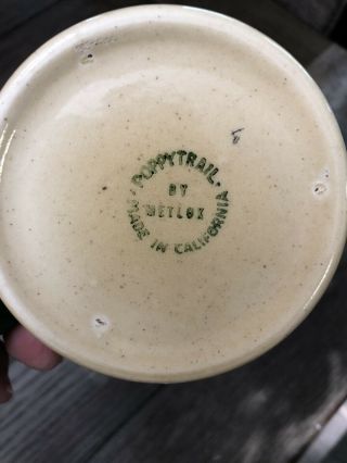 Vintage Metlox Poppytrail CA Provincial Green Rooster Drinking Mug 4