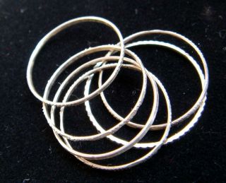 Vintage Sterling Silver 6 Circle Ring Size 7,  1,  6 Gr