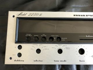 Marantz 2250B Brushed Aluminum Stereophonic Receiver Faceplate Only 3