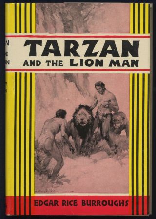 Edgar Rice Burroughs Tarzan And The Lion Man Clothbound In Dj,  Vf Unread,  1948