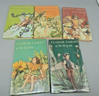 5 Flower Fairies Books By Cicely Mary Barker Spring Summer Wayside Autumn Garden