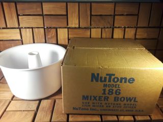Vintage Nutone Food Center Mixer White Melamine - Bowl - Guc