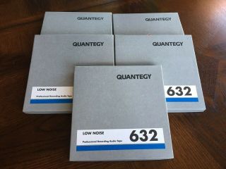 5 Quantegy 632 Professional Recording Audio Tapes 7 " Reel.