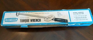 Vintage Craftsman Torque Wrench Model 9 - 44641 1/2 Drive - Box