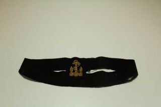 Vintage Us Coast Guard Insignia Badge Vanguard Uniform Hat Band,