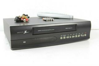 Zenith Vra422 Vcr Hi - Fi Line In Recording Bundle Remote Batteries And Rca Cables