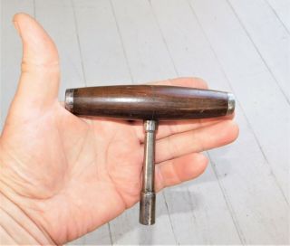 Vintage Rosewood Piano " T " Tuning String Wrench,