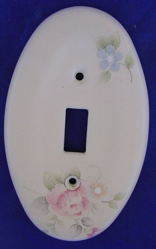 Pfaltzgraff Tea Rose Ceramic Electrical Switch Plate Cover Vintage Hard To Find