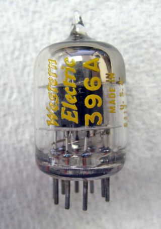 Western Electric 396a Vacuum Tube Double Triode Audio Amp Square Getter 1964 Tv7