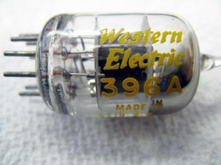 WESTERN ELECTRIC 396A Vacuum Tube Double Triode Audio Amp Square Getter 1964 TV7 2