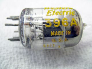 WESTERN ELECTRIC 396A Vacuum Tube Double Triode Audio Amp Square Getter 1964 TV7 3