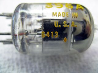 WESTERN ELECTRIC 396A Vacuum Tube Double Triode Audio Amp Square Getter 1964 TV7 4