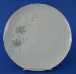 Japan China Lynbrook 2 Dinner Plates Gray Leaves Brown Berries Platinum Vintage
