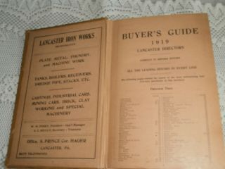 R.  L.  Polk & Co ' s Lancaster,  Pa.  City Directory 1919 - 1920 Hardbound,  Advertising 6