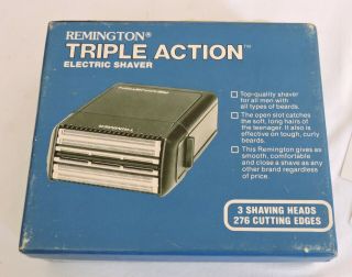 Vintage Remington Triple Head Electric Shaver PM - 850 5