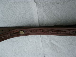 Embossed Vintage Soft Leather Rifle Sling Hunting.  Shooting.  Williams Guide