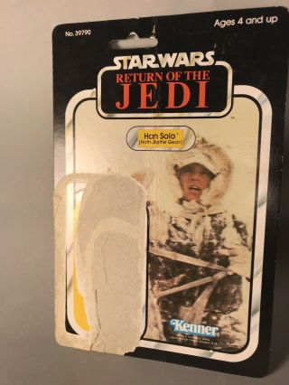 Star Wars Vintage HAN SOLO Hoth Battle Gear Complete with Card 100 3