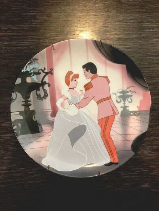 Vtg Cinderella Disney Collector’s Plate Porcelain Piece Walt Castle Beast