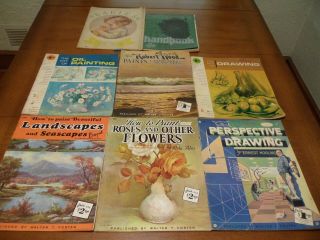 Vintage Walter T Foster How To Draw Art Books Landscapes Flowers & Others