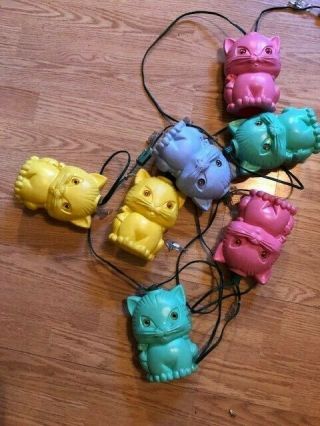 Hanging Vintage Blow Mold Cat Outdoor Lights Rv Camping