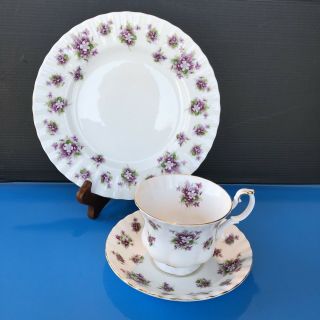 Vintage Royal Albert Teacup & Saucer Trio Sweet Violets