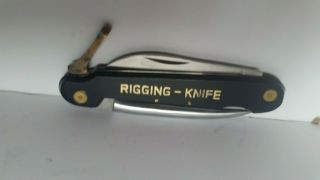 Vintage Stainless Steel Rigging Knife With Marlin Spike Near