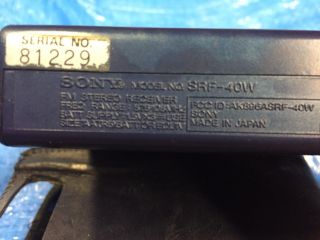 Sony FM Walkman Blue Model SRF - 40W,  Belt Clip and Leather Sleeve 3
