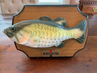 Vintage Big Mouth Billy Bass Singing Animated Mounted Fish 1999 Gemmy