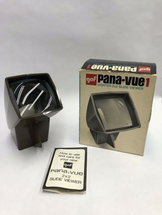 Vintage Pana - Vue1 Lighted 2x2 Slide Viewer Panaview Gaf Projector Portable