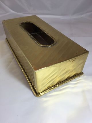 Solid Brass Decorative Tissue Box Cover Hampton Brass Rectangular Vintage