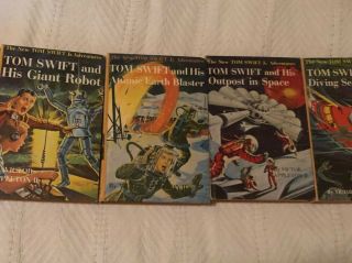 5 Tom Swift Bks No 3 - 7 1954 - 56 Includes His Rocket Ship And Giant Robot