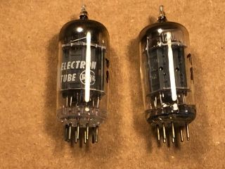Matched Pair Rca 12au7 Tubes 1958 Long Plate D Getter Test Nos Strong B