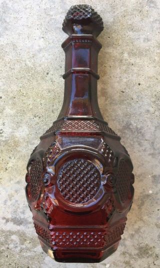 Vintage Avon Ruby Red Cape Cod Wine Decanter Bubble Bath Bottle Parfum