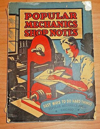 Vintage Popular Mechanics Shop Notes 1936 See Photos