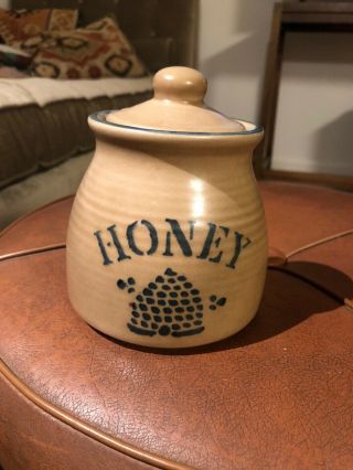 Vintage Pfaltzgraff Folk Art 16 Oz Honey Pot Jar - 480