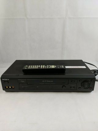 Sony Slv - N900 Vcr Vhs Player Recorder And.  Remote