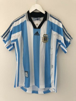 Vtg Adidas Argentina World Cup Soccer Futbol Jersey Mens Small