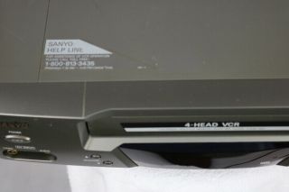 Sanyo 4 - Head VCR VHS Player Recorder VWM - 380 - No Remote - 2