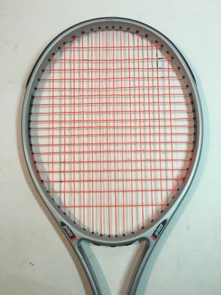 Vintage 1990 Prince Graphite Comp Xl Mid Plus Tennis Racket Racquet Silver