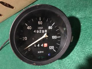 Vintage Veglia Borletti Car Speedometer 0 - 120 Mph 4 " Face