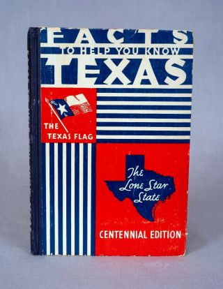 Facts To Help You Know Texas 1936 Centennial Edition Book
