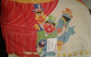 Vintage Sesame Street Live Twin Bed Sheet (fitted) With 2 Pillow Cases