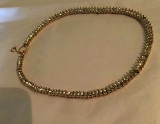 Vtg Exquisite Sgnd Panetta Ncklc W/ 110 Sparkling Marquis Shaped ClearRhinestone 5