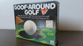 Vintage 1980 Tomy Wind Up Toy Goof - Around Golf Game Complete