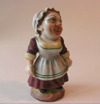 Vtg GINORI Dwarf Lady in Red Dress & Apron Porcelain Figurine Italy 4 