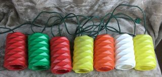 Vintage Blow Mold Rv Patio Camper Party String Lights Lantern Indoor/outdoor