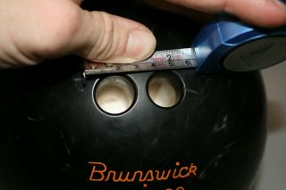 Vintage Brunswick Rhino Black & Orange 15 lbs Bowling Ball and Bag 5