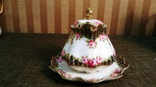 Vintage Nippon Hand Painted Roses 10 oz Individual Porcelain Teapot w.  Liner 3