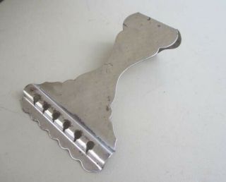 Cool 40s - 50s Vintage Nickel Plated Tailpiece For Flattop Six String Guitar
