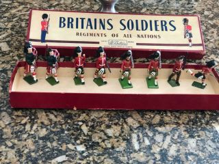 Vintage Britains Soldiers Metal Lead The Royal Scots No.  212 Made In England